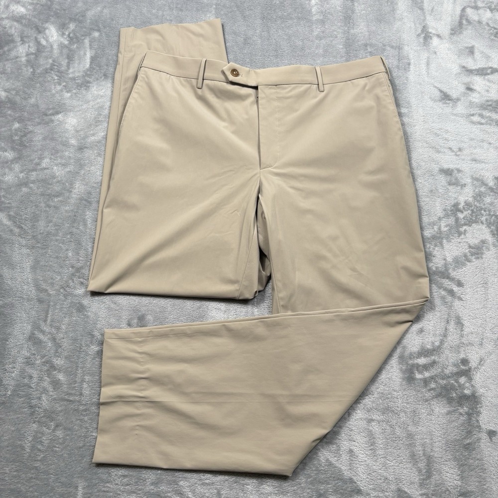 Zanella Active Italy Curtis Pants Men's 36x28 Khaki Stretch Dress Trouser